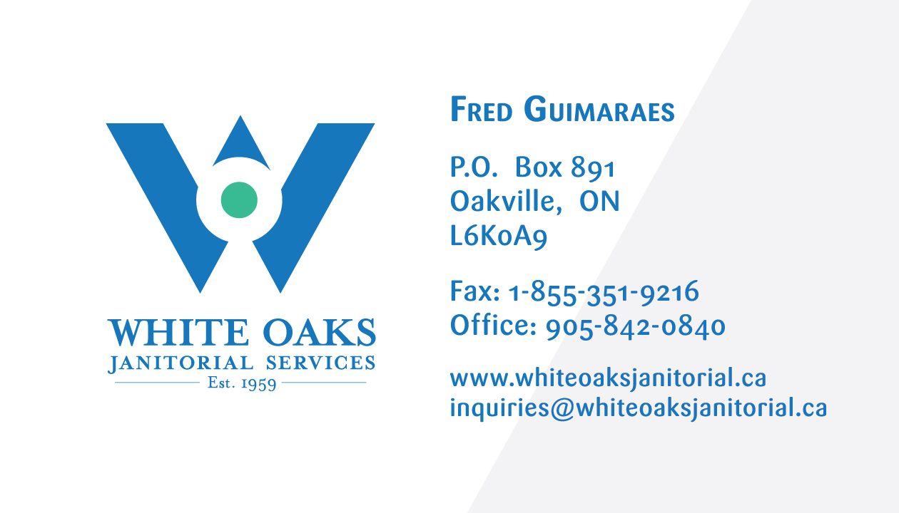 White Oaks Janitorial Services - business card design