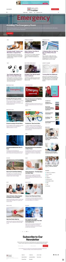 The Health Insider home page